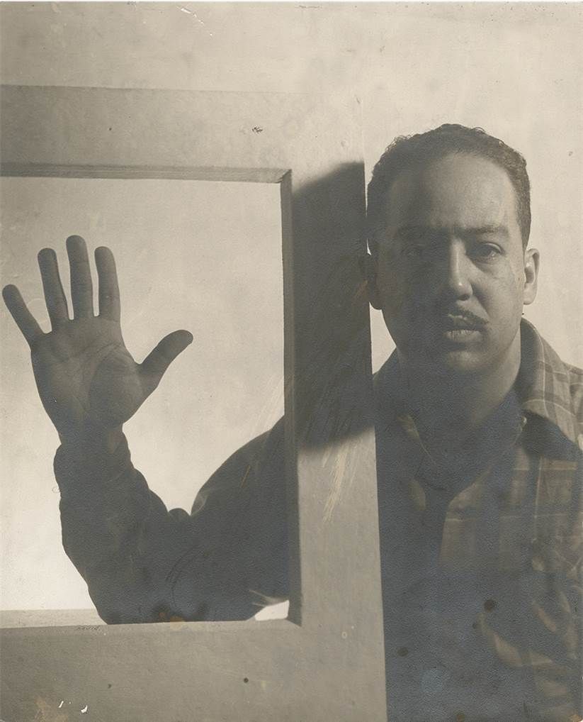 Langston Hughes, <br/>photographed by Gordon Parks in 1941